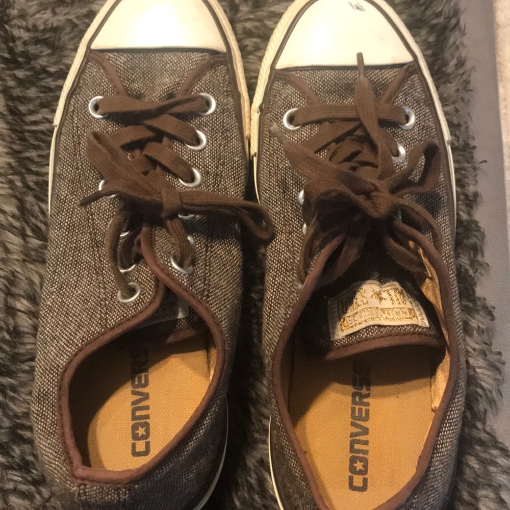 Converse brown tweed mns 6 women’s 8